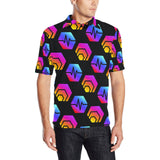 Hex Pulse Combo Black Men's All Over Print Polo Shirt