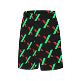 PulseX Black All Over Print Basketball Shorts With Pockets