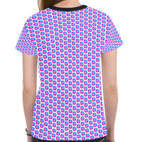 Pulses Small Women's All Over Print Mesh Cloth T-shirt