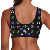 RH HPX Color White Women's All Over Print Sports Bra