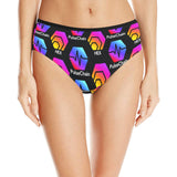 Hex Pulse TEXT Black Women's High Waist Briefs