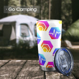 Hex Pulse Combo Custom Tumbler with Transparent Lid (20oz)