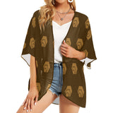 Hex Brown & Tan Women's Kimono Chiffon Cover Up