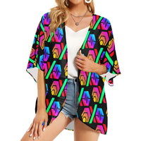 Hex PulseX Pulse Black Women's Kimono Chiffon Cover Up