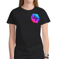 Pulse Logo Simple Women's All Over Print Mesh Cloth T-shirt