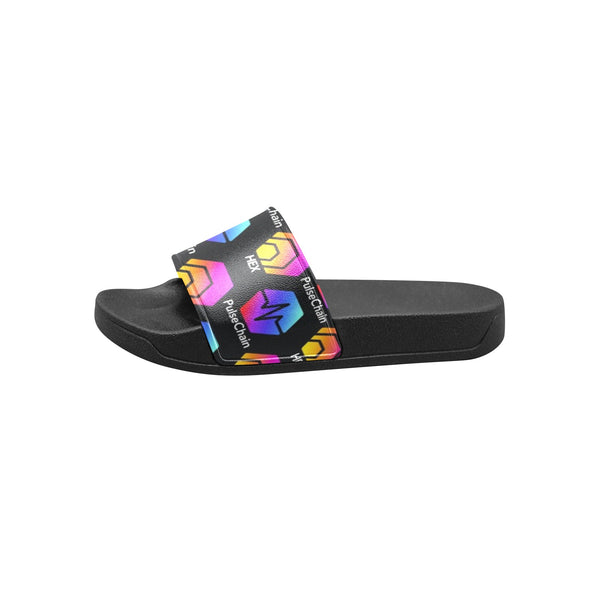 Hex Pulse TEXT Black Kid's Slide Sandals