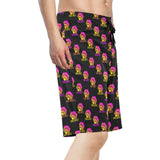 Hex Color Dot Com Black Men's All Over Print Beach Shorts