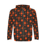 5555 Orange Men's All Over Print Full Zip Hoodie