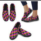 Hex Black Slip-on Canvas Women's Shoes - Crypto Wearz
