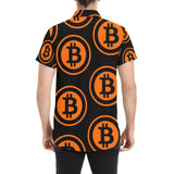 Bitcoin Black & Orange Men's All Over Print Shirt