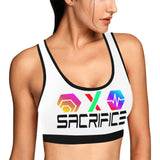 Sacrifice Black Women's All Over Print Sports Bra