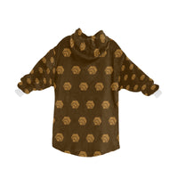 Hex Brown & Tan Blanket Hoodie for Women