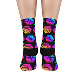 HPXdotCOM Black Sublimated Crew Socks (3 Packs)