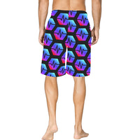 Pulse Black All Over Print Basketball Shorts With Pockets