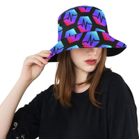 Pulse Black Unisex Summer Single-Layer Bucket Hat