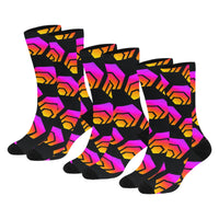 Hex Black Sublimated Crew Socks (3 Packs)