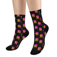 Hex Color Dot Com Black Sublimated Crew Socks (3 Packs)