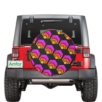 Hex Black Spare Tire Cover (Large)(17")