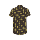 5555 Men's All Over Print Button Down Short Sleeve Shirt