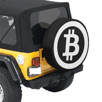 Bitcoin Logo Spare Tire Cover (Medium)(16")