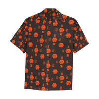 5555 Orange Men's All Over Print Hawaiian Shirt With Chest Pocket