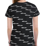 HEXdotcom White Women's All Over Print Mesh Cloth T-shirt