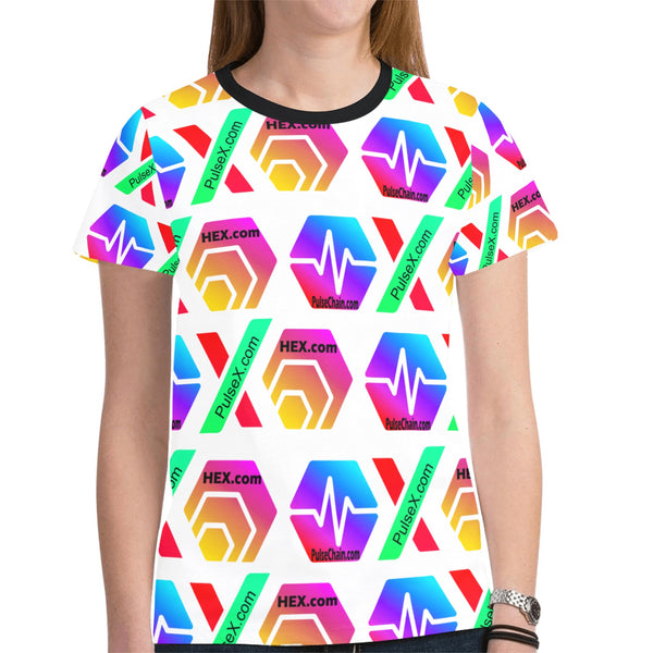 HPXdotCOM Women's All Over Print Mesh Cloth T-shirt