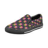 Hex Color Dot Com Black Slip-on Canvas Women's Shoes