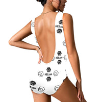 Hex Dot Com Women's Low Back One Piece Swimsuit