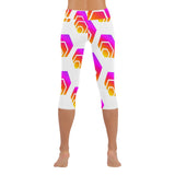 Hex Tapered All-Over Low Rise Capri Leggings