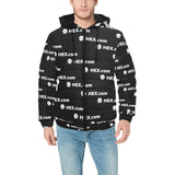 HEXdotcom Combo White Men's Hooded Bomber Jacket