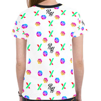 RH HPX Women's All Over Print Mesh Cloth T-shirt