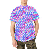 Pulses Small Men's AOP Short Sleeve Shirt with Chest Pocket