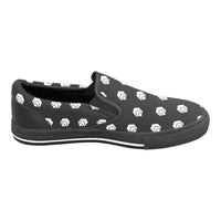 Hex White Black Slip-on Canvas Women's Shoes