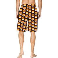 Shiba Inu Black All Over Print Basketball Shorts With Pockets