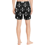 Hex Dot Com White Men's Mid-Length Swim Shorts