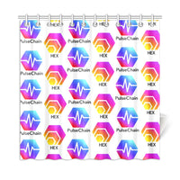 Hex Pulse TEXT Special Edition Shower Curtain 72"x72" - Crypto Wearz