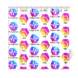 Hex Pulse TEXT Special Edition Shower Curtain 72"x72" - Crypto Wearz