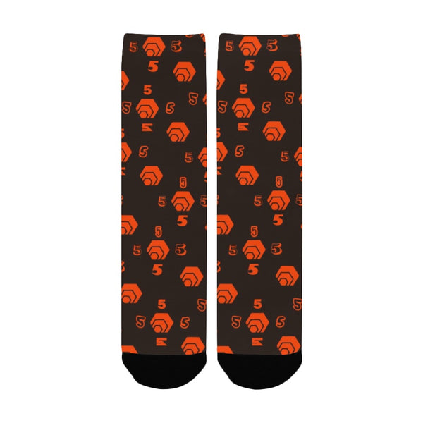 5555 Orange Women's Custom Socks