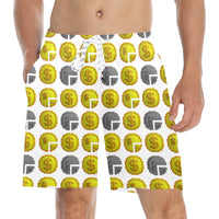 IM ALL 3 WHT Men's Mid-Length Beach Shorts