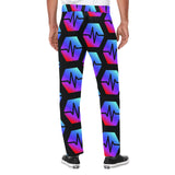 Pulse Black Men's All Over Print Casual Trousers