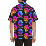 Hex Pulse TEXT Black Men's All Over Print Hawaiian Shirt