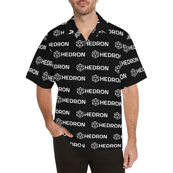 Hedron Combo White Men's All Over Print Hawaiian Shirt