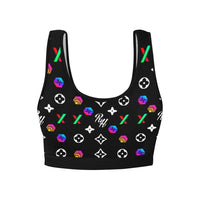 RH HPX Color White Women's All Over Print Sports Bra