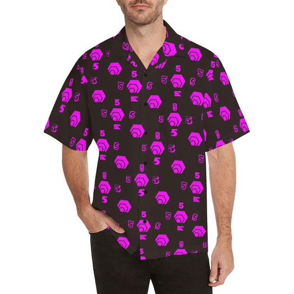 5555 Pink Men's All Over Print Hawaiian Shirt