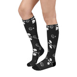 Hex Dot Com White Over-The-Calf Socks
