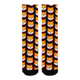 Shiba Inu Black Men's Custom Socks