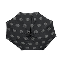 Hex Black & Grey Anti-UV Automatic Umbrella (Underside Printing)