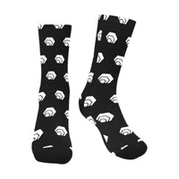 Hex White Black Sublimated Crew Socks (3 Packs)