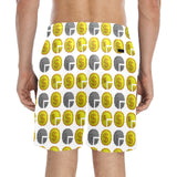 IM ALL 3 WHT Men's Mid-Length Beach Shorts